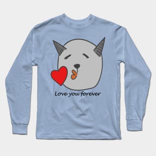 Cartoon Cat Love Long Sleeve T-Shirt